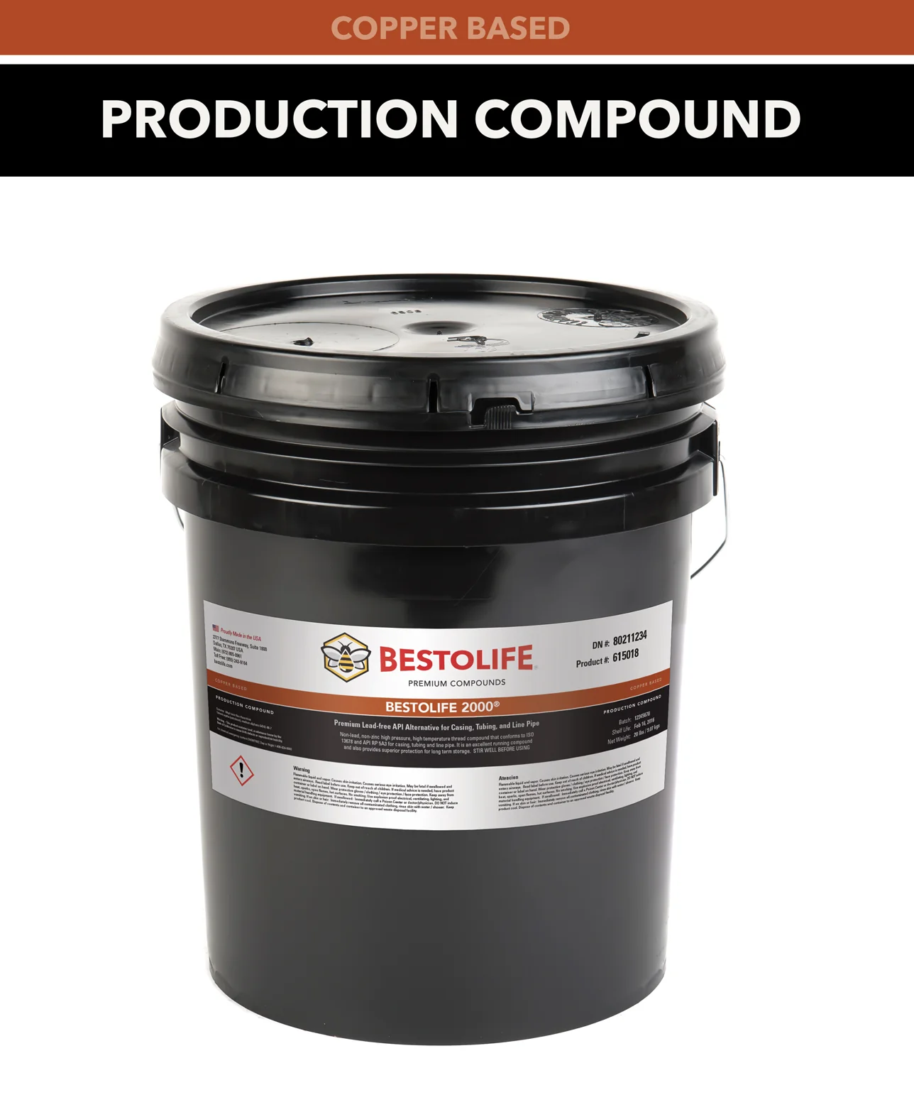 Bestolife 2000, High Temp Thread Compound, 55 gallon Drum