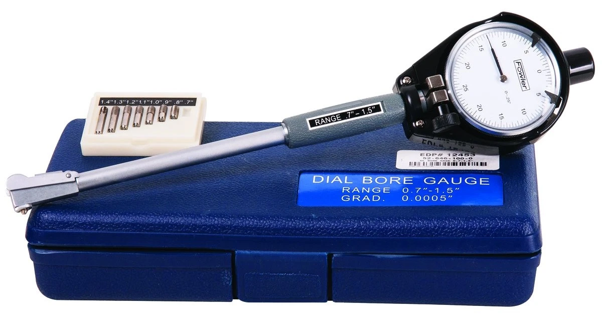 Fowler 52-646-100-0, Dial Bore Gage Set with 0.7-1.5 Measuring Range